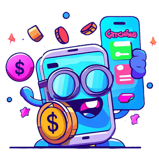 Colorful machine managing the money